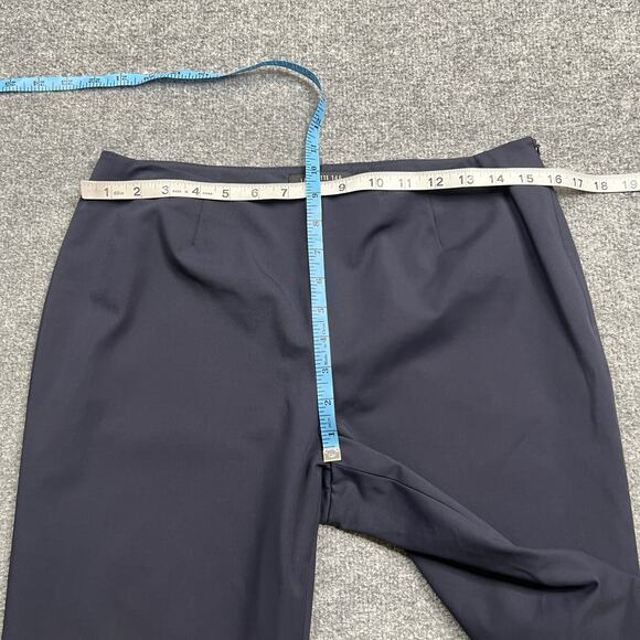 Lafayette 148 New York Trousers Womens 6 Nautical Mid Rise Crepe Side Zip Pant - Picture 4 of 10